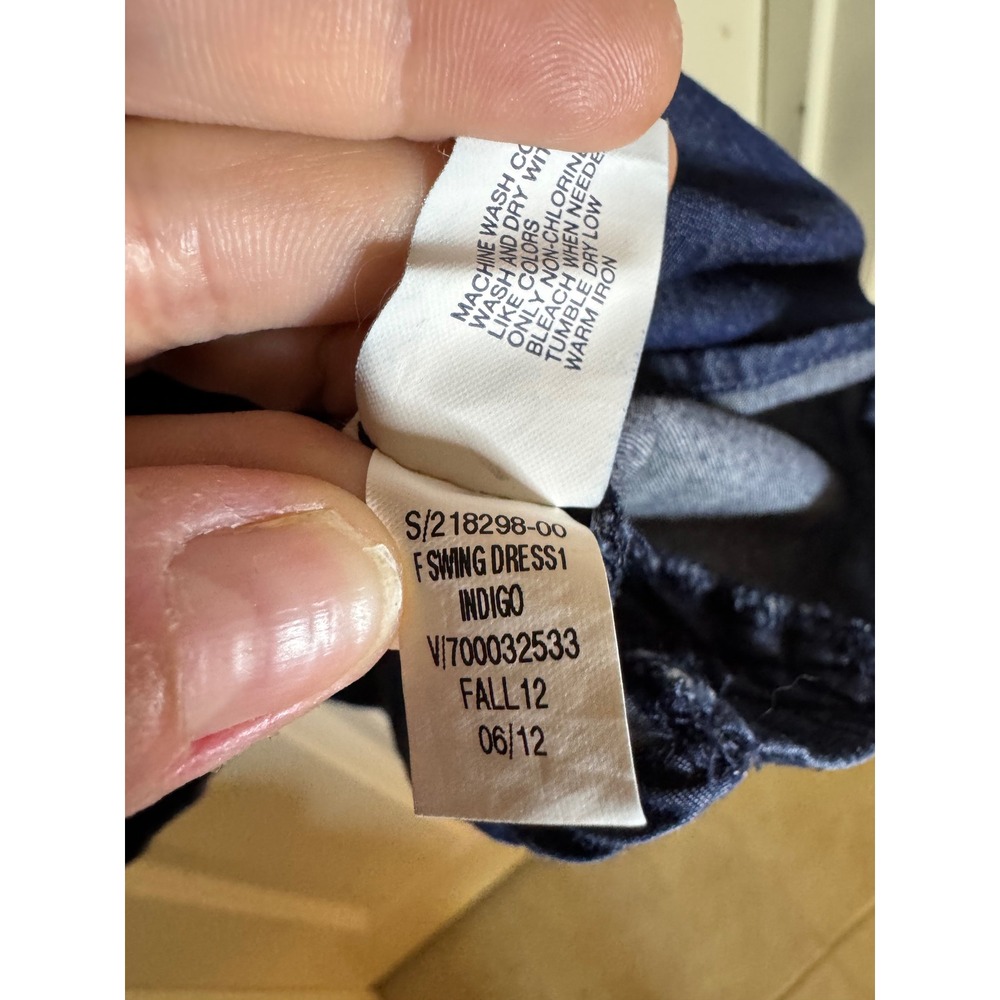 Gap Indigo Chambray Tie-Waist Dress | 100% Cotton | Fall 2012 | Size M - Picture 4 of 8